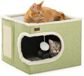Garnpet Cat Bed for Indoor Cats Cube House, Covered Cat Cave Beds & Furniture by Garnpet