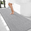 OLANLY Thick Chenille Bathroom Runner Rugs Mats 70x24, Light Grey by OLANLY