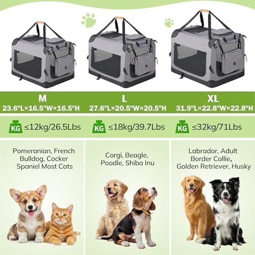 Morpilot 28-inch Portable Collapsible Dog Crate - Image 6