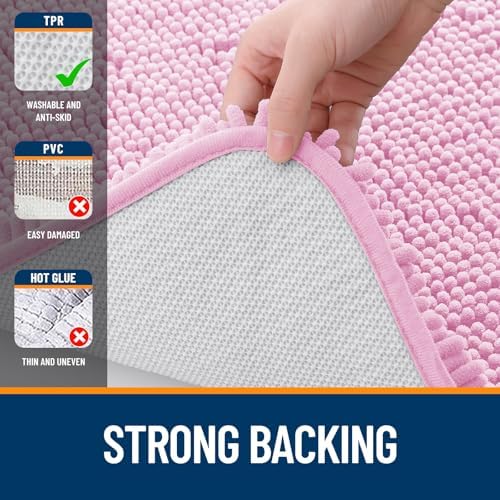 OLANLY Bathroom Runner Rugs 70x24, Extra Soft Absorbent Chenille Bath Rugs - Image 6