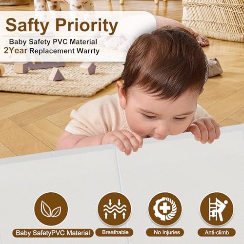 Miumoon 200 inch Reinforced Retractable Baby Gates 37 inch Tall - Image 3
