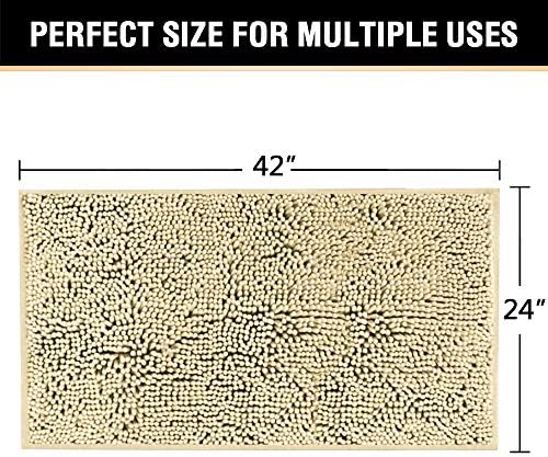 H.VERSAILTEX Microfiber Bath Rugs Chenille Floor Mat Ultra Soft Washable - Image 2