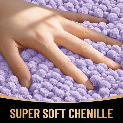 OLANLY Thick Chenille Bathroom Runner Rugs Mats 44x24 - Image 2