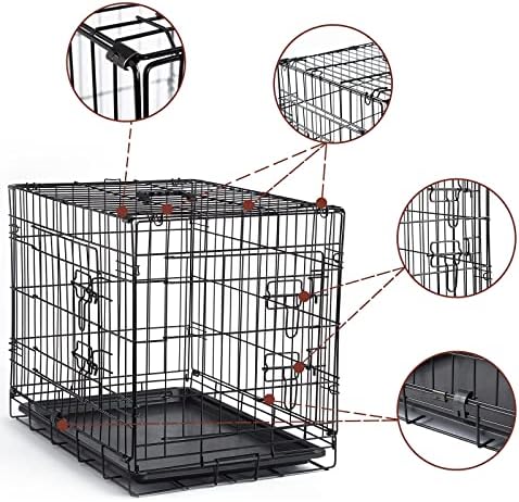 DONORO Dog Crates for Small Size Dogs Indoor Double Door Dog Kennels & Houses - Image 3