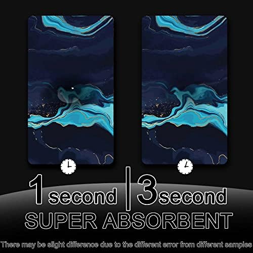 Bath Mat Rug, Deep Blue Gold Marble Non Slip Quick Dry Super Absorbent Thin - Image 6