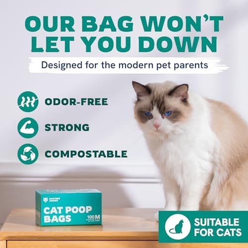 Panther Armor Cat Litter Bags for Poop, 100 Compostable Cat Poop Bags - Image 5