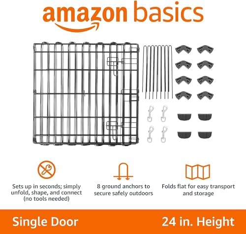 Amazon Basics Foldable Octagonal Metal Exercise Pen - Image 5