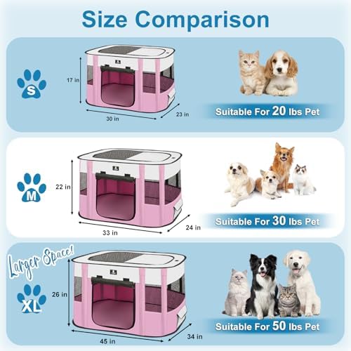 X-ZONE PET Dog Playpen, Puppy Cat Play Pen Portable Foldable Indoor/Outdoor - Image 3