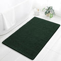 Chenille Bathroom Rug 36"x60" Dark Green, Large Plush Bath Mat by Kildoss