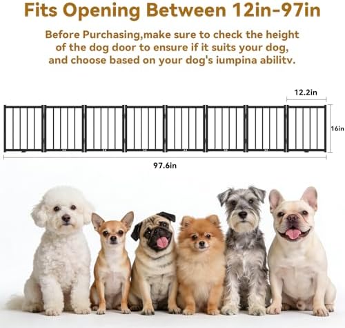Snuowu 16" Freestanding Short Dog Gate - Image 2