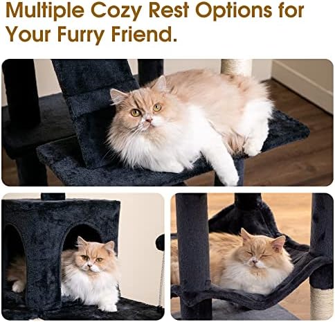 MWPO 70.1-Inch Large Cat Tree, Plush Cat Condo - Image 5