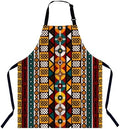 African Ancient Ethnic with Tribal Motifs Kitchen Apron by Unknown