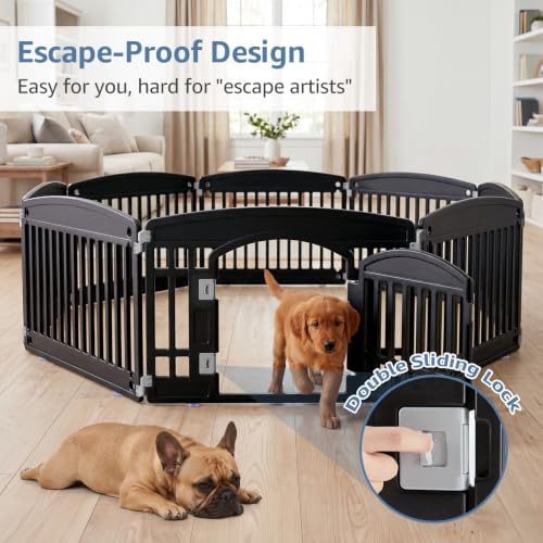 DUMOS Plastic Dog Playpen, 24 Inch 8 Panels Small Pet Fence Play Pen - Image 3