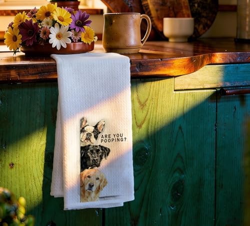 Funny Dog Bathroom Hand Towels 16x24 in, Dog Lover Gifts - Image 3