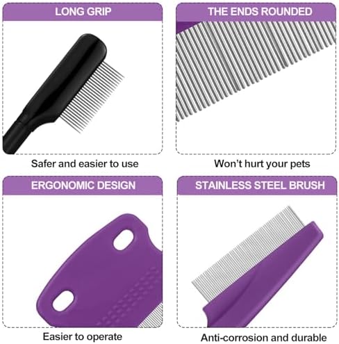 Fullhawl 5 Pcs Dog Eye Combs Tear Stain Remover Combs - Image 3