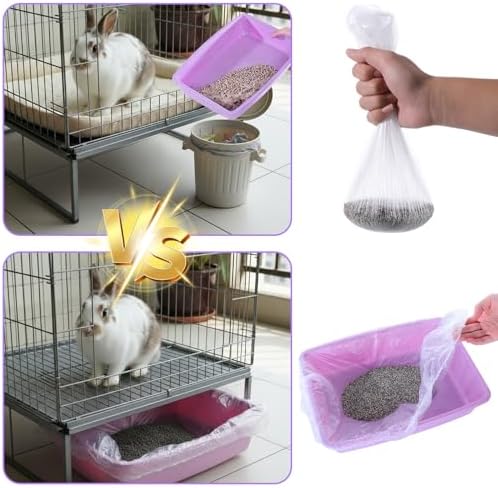 50 PCS Disposable Plastic Cage Liners, Small Animals Leak Proof Toilet Film - Image 6