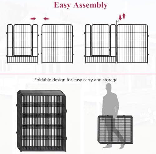 Dog Playpen Dog Fence Outdoor for Yard, 32inch 28 Panels Dog Pens Outside - Image 6