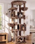 Globlazer 74in Leopard Heavy Duty Cat Tree Tower by Globlazer
