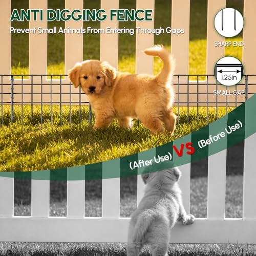 42.5ft x 13in Garden Fence Animal Barrier, 30 Panels No Dig Fence Panels - Image 4