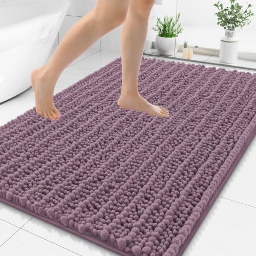 Smiry Bathroom Rugs 48X32, Extra Soft Rubber Backing Chenille Bath Mats by Smiry