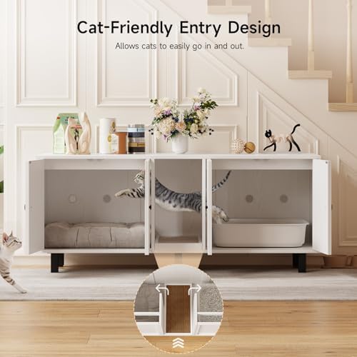 ONBRILL 59 Inches Cat Litter Box Enclosure - Image 5