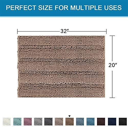 H.VERSAILTEX Bath Rugs for Bathroom Non Slip Bath Mats Extra Thick Chenille - Image 2