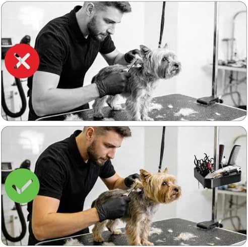 Pumtus Rotatable Pet Grooming Tools Holder, Portable ABS Plastic Grooming Table - Image 5