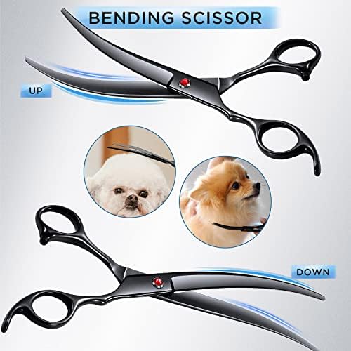 Gimars 7.0in Professional 4CR Stainless Steel Safety Round Tip 6 in 1 Dog - Image 4