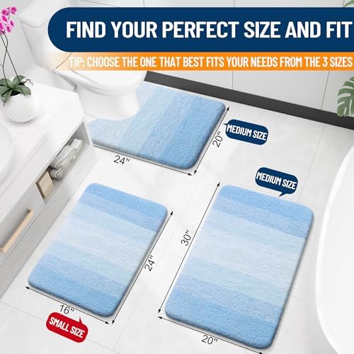 OLANLY Bathroom Runner Rug 47x17, Extra Soft Absorbent Microfiber Bath Rugs - Image 2