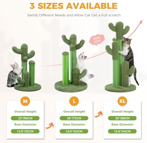 PAWZ Road Cat Scratching Post 27” Cactus Cat Scratcher - Image 2
