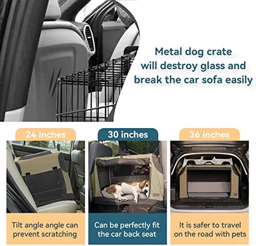 PETSFIT Dog Travel Crate, Collapsible Dog Crate- 30 Inch Sturdy Adjustable - Image 4