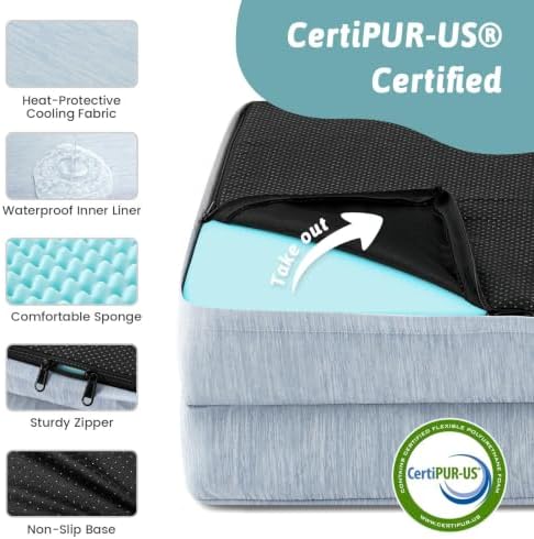 COZY KISS Orthopedic Dog Cooling Bed Washable - Image 5