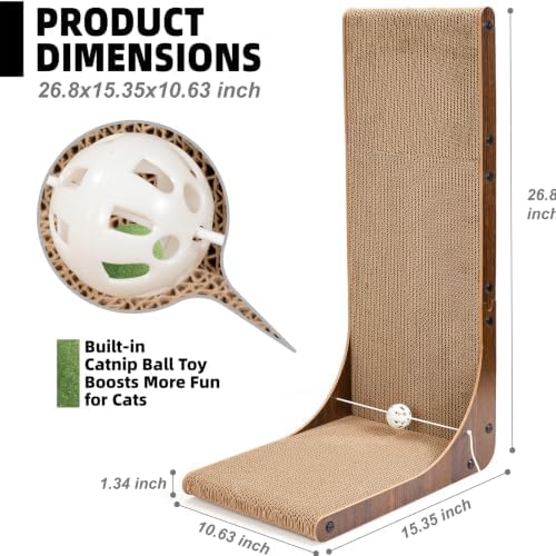 26.8 Inch Cardboard Cat Scratching Post - Image 2