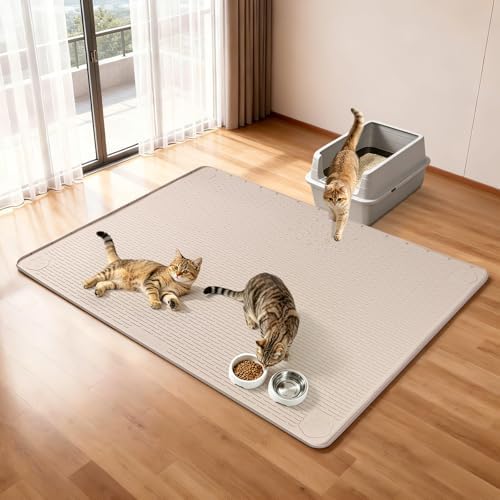 Silicone Cat Litter Mat for Litter Box 40”x40” Large Cat Mat - Image 2