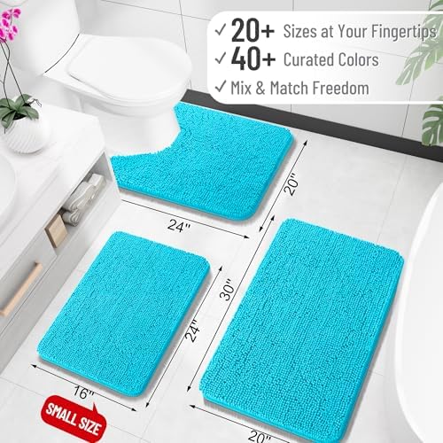 OLANLY Bathroom Runner Rugs 47x24, Extra Soft Absorbent Chenille Bath Rugs - Image 2