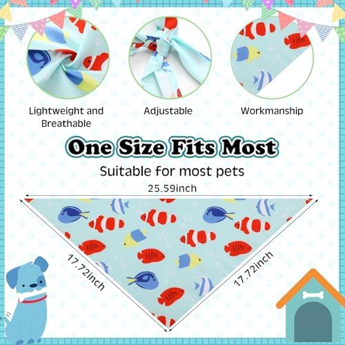 120 Pcs Paw Dog Bandanas Bulk Bone Pet Bandanas Dog Handkerchiefs - Image 2