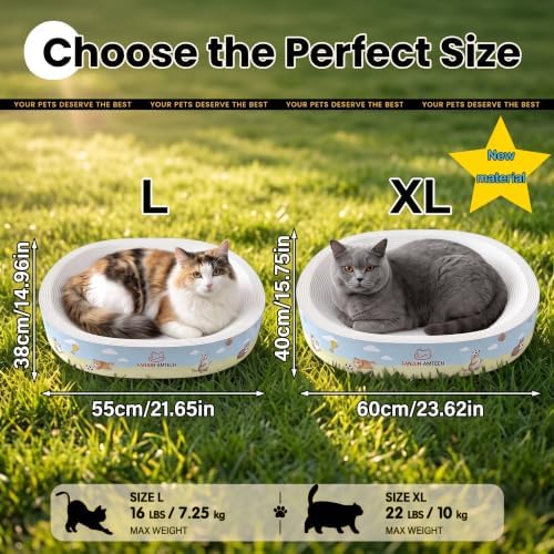 Cardboard Cat Scratcher Bed for Indoor Cat, Extra Large Cat Scratching Board - Image 5