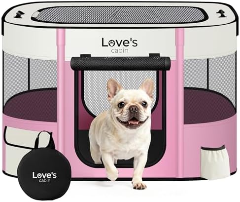 Love's cabin Pet Puppy Dog Playpen, Small Dog Tent Crates Cage Indoor/Outdoor by Lovescabin