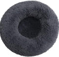 Cat Beds for Indoor Cats, Round Donut Small Dog Bed, Dark Gray by Fhodigogo