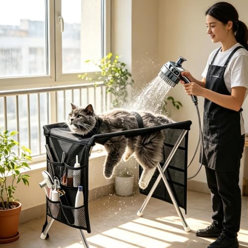 Pet Grooming Hammock, Foldable Detachable Breathable Stretchy Fabric Pet - Image 7