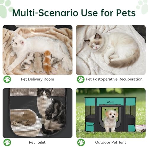 Siedihit 28" Dog Playpen, Cat Puppy Pen, Pet Portable Crate Indoor Outdoor - Image 3