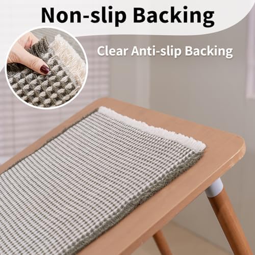 Long Bath Mat, Waffle Bathroom Runner Rug Non Slip Washable, 24 x 60 - Image 5