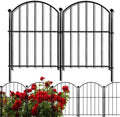 Decorative Garden Fence 17in x10ft, 10 Pack Rustproof Metal No Dig Fence Animal by Thrivinest