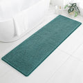Chenille Bathroom Runner Rug 24"x72" Teal, Plush Bath Mat by Kildoss
