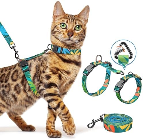Halypet Cat Harness and Leash Set, Escape Proof Cat Harnesses by DOMoreWithYourPet