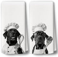 Dog Kitchen Towels Decor Set of 2 by BCUANGD