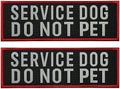 2 Pcs Reflective Service Dog Do Not Pet Patch Set by FITZNORA