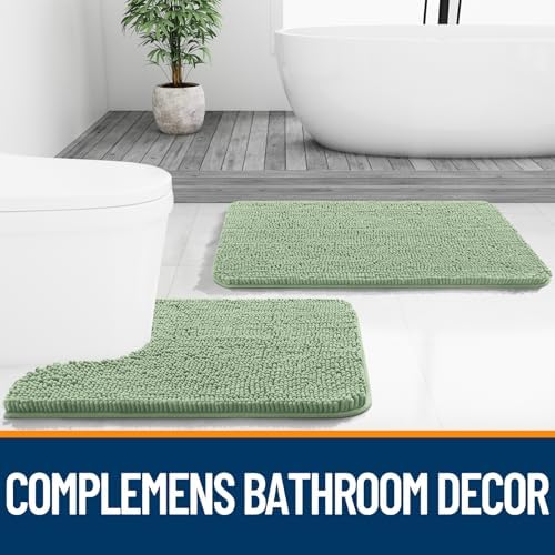 OLANLY Bathroom Runner Rugs 40x24, Extra Soft Absorbent Chenille Bath Rugs - Image 7