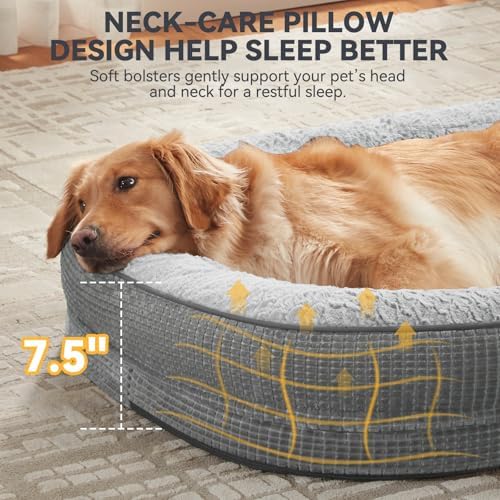 JOEJOY Orthopedic Dog Bed for Extra Large Dogs, XXL Egg-Crate Memory Foam Pet - Image 4