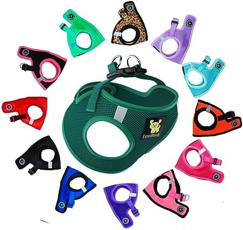 EcoBark Extra Small Dog Harness, Step in Vest, Forest Green, XS Dogs by EcoBark
